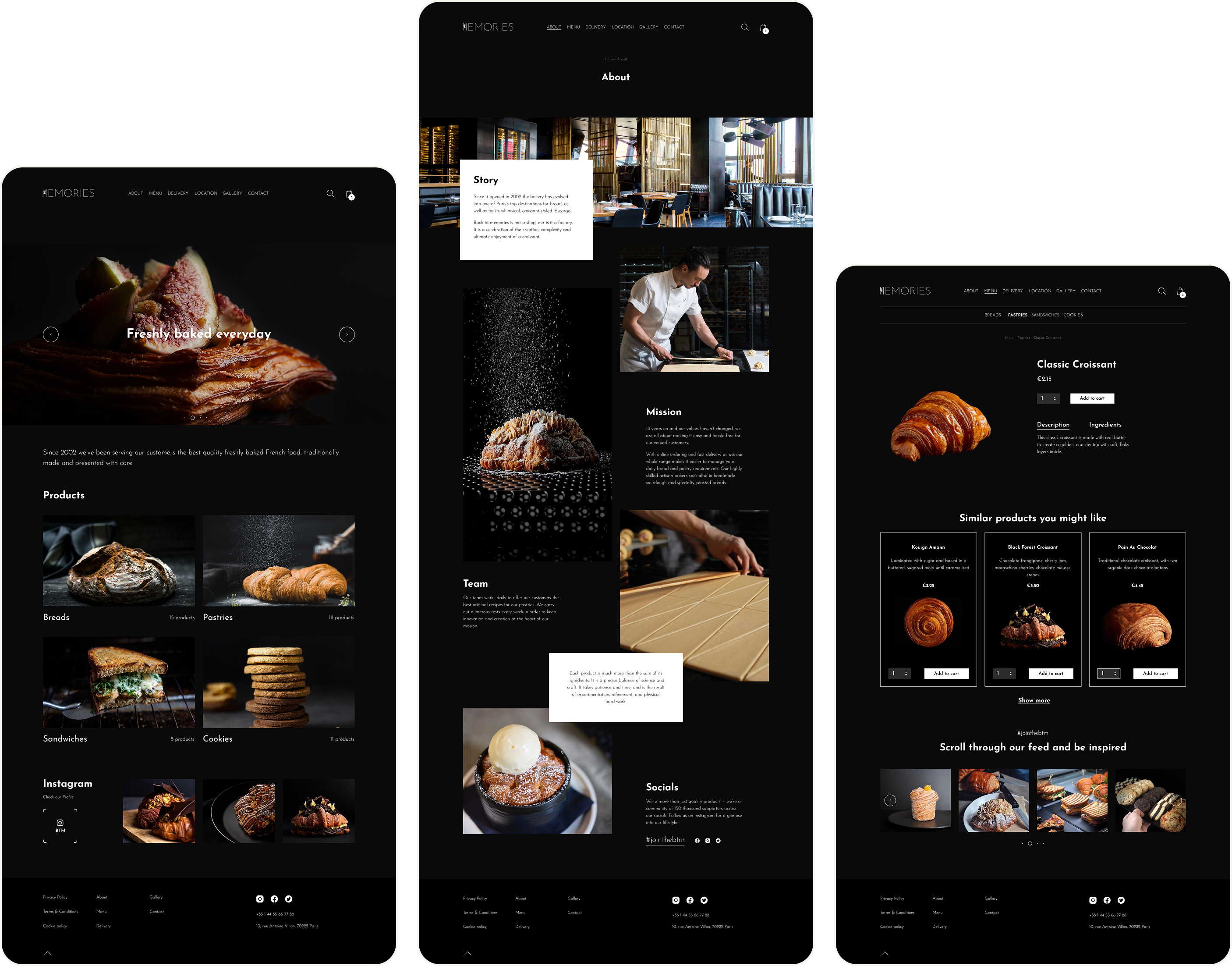 Home, About & Product page
